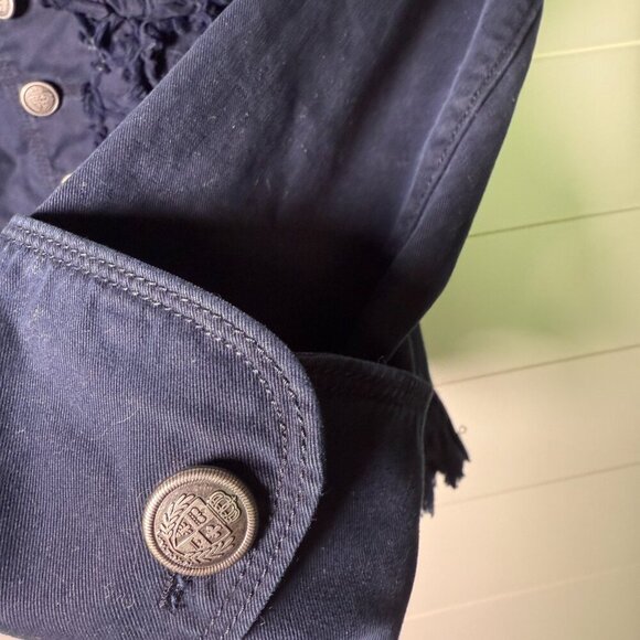 Ann Taylor Loft Jacket, Navy, Size 2 Cotton & Spandex Blend - Picture 10 of 11